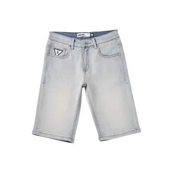 HIPANDA Denim Shorts Men's Yellow Mud