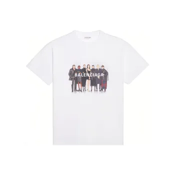 Balenciaga Drop Shoulder Sleeve T Shirt Women's White