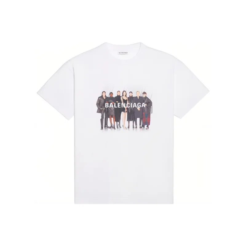 Balenciaga Drop Shoulder Sleeve T Shirt Women's White-0