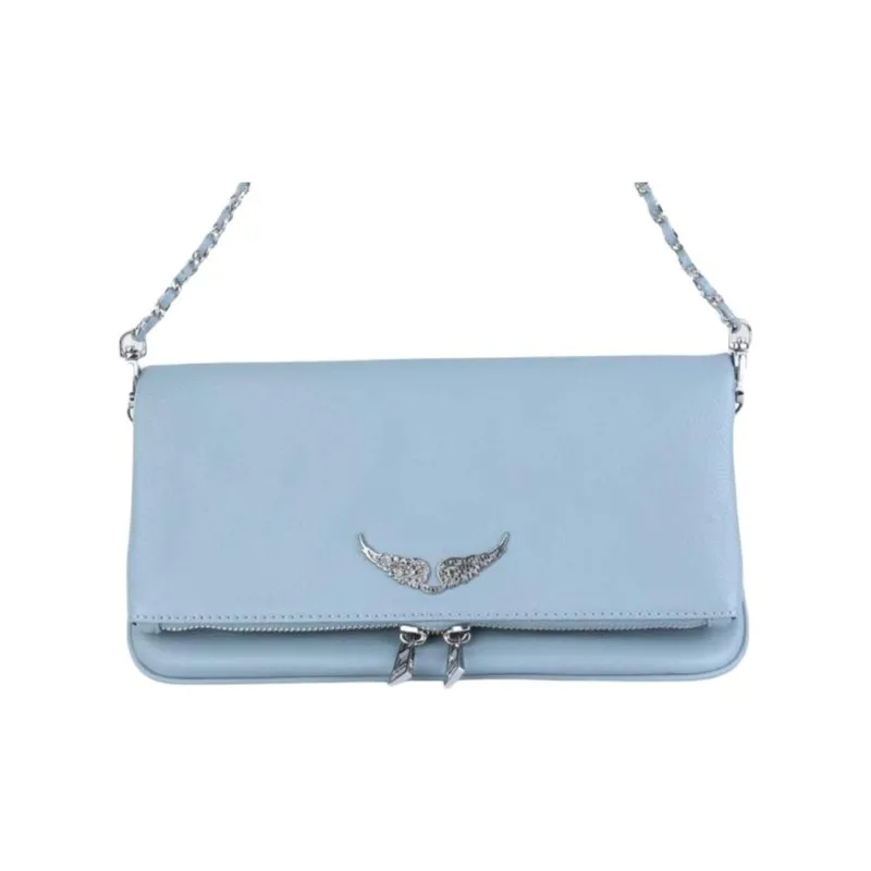 Zadig & Voltaire Leather Shoulder Bag Women's Light Blue-2