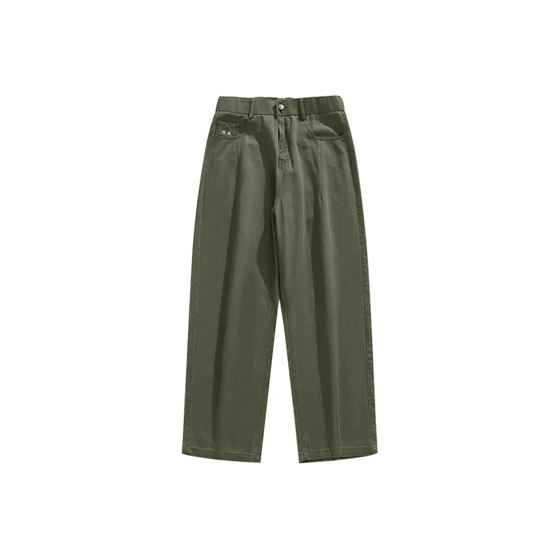 Devanro Casual Pants Men's Unisex Pink-6