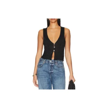 FREE PEOPLE Tank Tops Women's Black