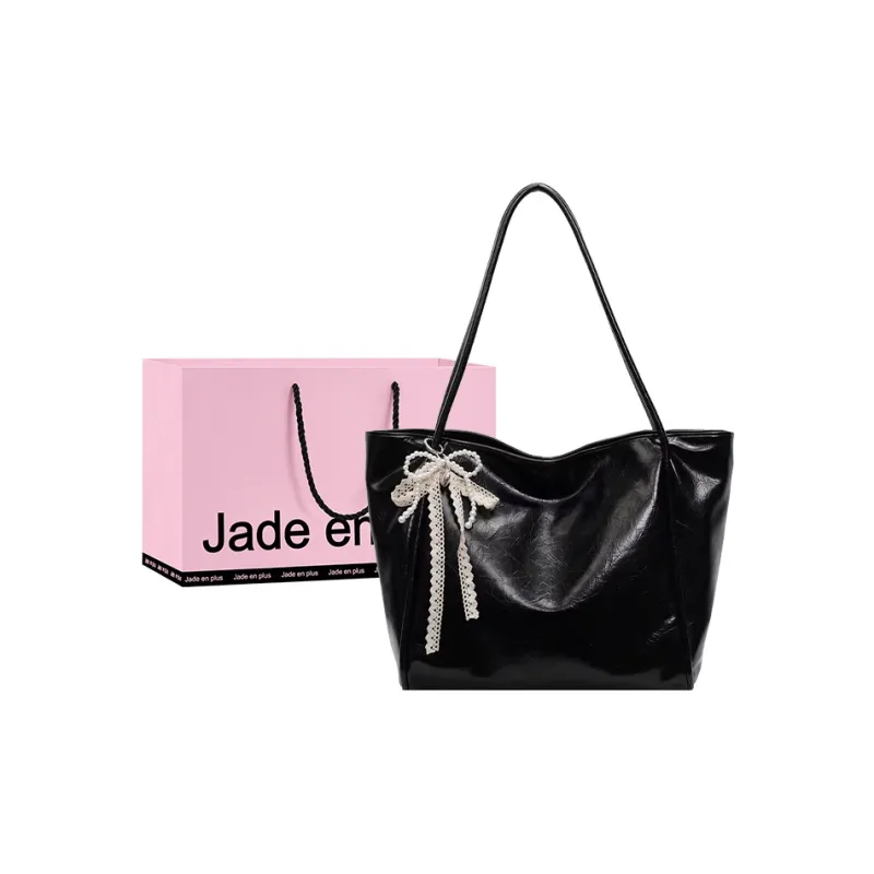 Jade En Plus PU Shoulder Bag Regular Women's Vintage Black/Cream Pink/Ivory White-0