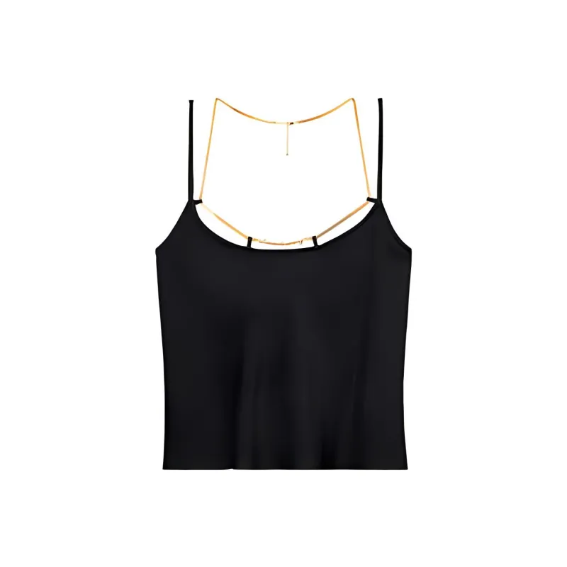 Alexander Wang Logo Plaque Chain Detailed Top-0