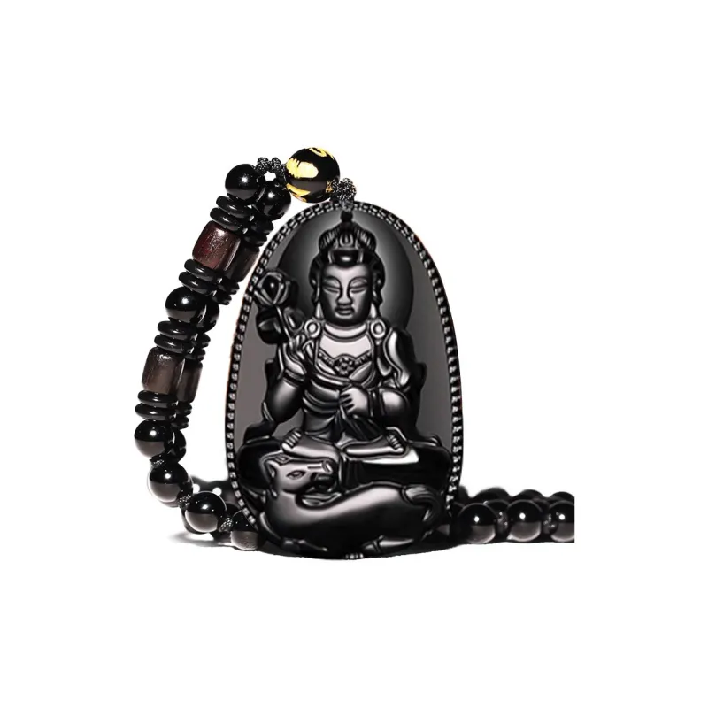 Moon Jewelry Natural Obsidian Jade Necklaces Unisex-6