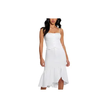 GUESS Emery Corset Top Tank Tops Women's White