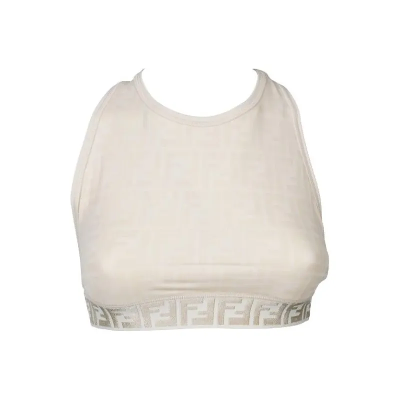 FENDI FW22 Tank Tops Women's Beige-0