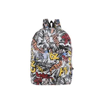 SUN EARTH &U Canvas Backpack Unisex Black