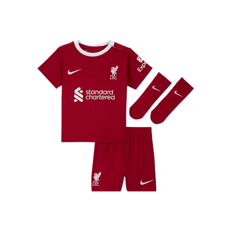 Nike Liverpool 2023/24 Season Uniform Soccer Jersey Sets Kids-0
