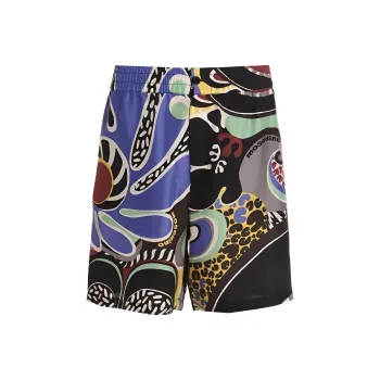 MOSCHINO Graphic Printed High Waist Shorts