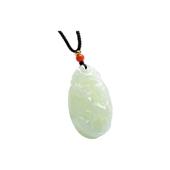 MARY WINDSOR Pendants Pale Greenish White Jade Unisex