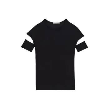 Helmut Lang Slashed Shrunken T Shirt
