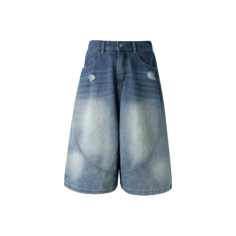 KEIRANDUN Denim Shorts Unisex-4
