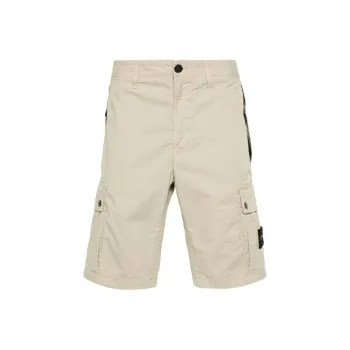 STONE ISLAND Compass Patch Knee Length Cargo Shorts