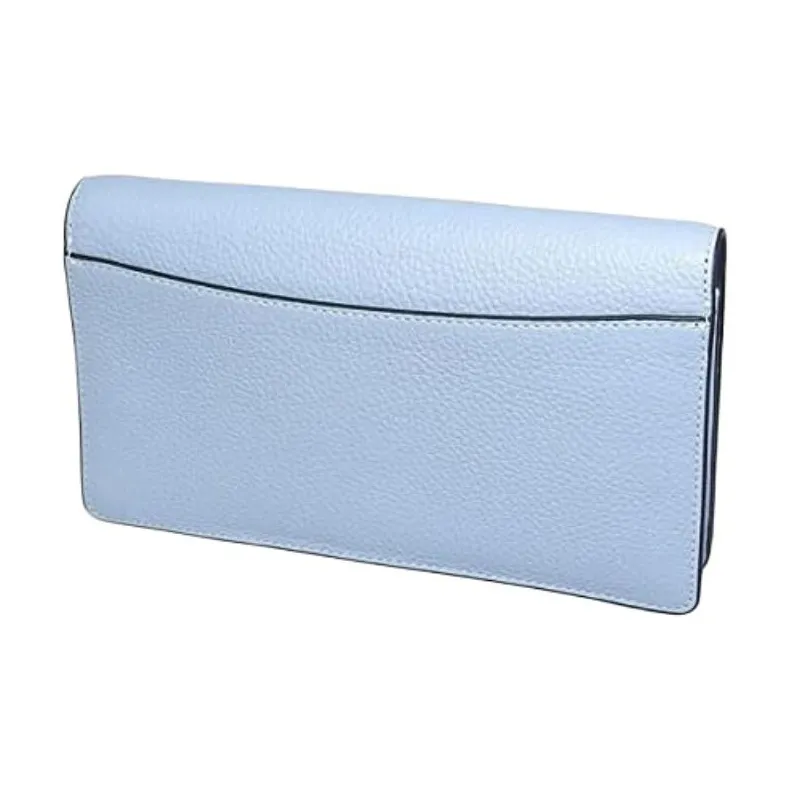 COACH Anna Litchi Grain Leather Small Square Bag Clutch Crossbody Bag Shoulder Bag Women's Light Blue-3