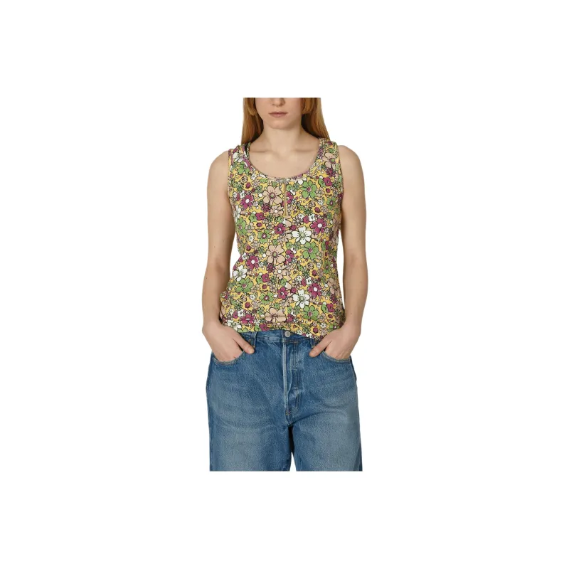 Martine Rose Layered Floral print Tank Top-0