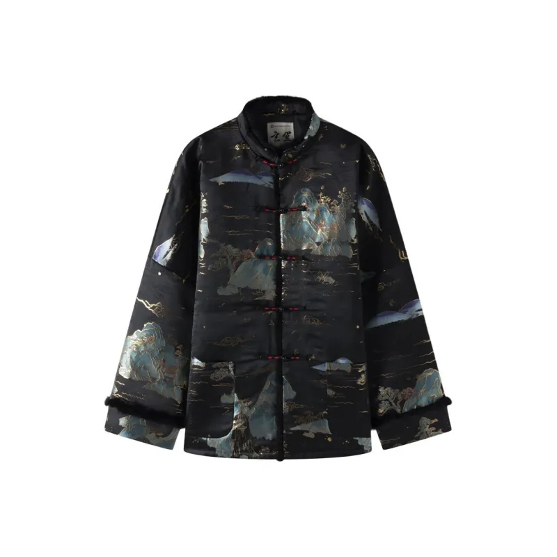 XUANSHENG Winter Puffer Jacket Men's Black-0