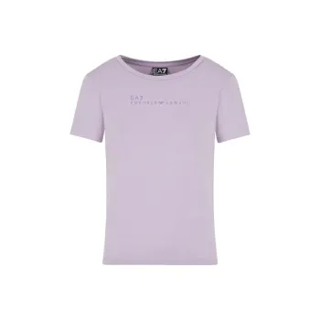 EMPORIO ARMANI EA7 SS25 Regular T Shirt Women's Lavender Gray