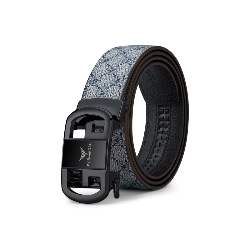 WilliamPOLO Cow Leather Belts Men's 3.5cm Width-23