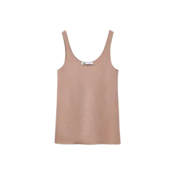 ZARA Tank Tops Women's Light Pink