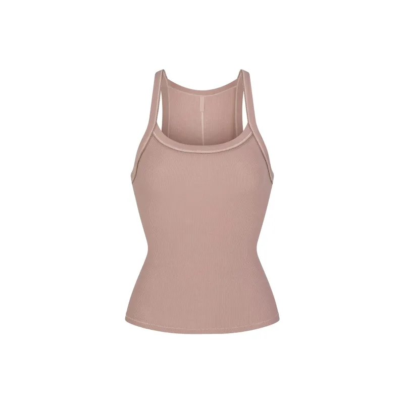 SKIMS Tank Tops Women's UMBER/Brown Earth Tone-0