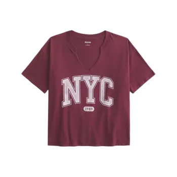 Hollister T-Shirt Women's Burgundy