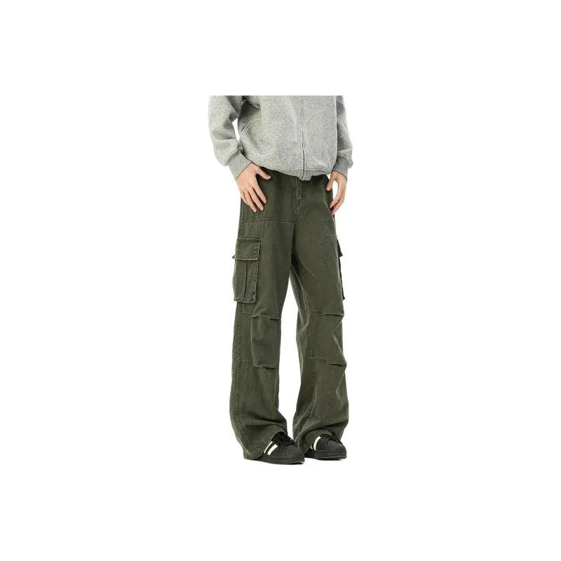 NEVER RULE Casual Pants Unisex Apricot-7