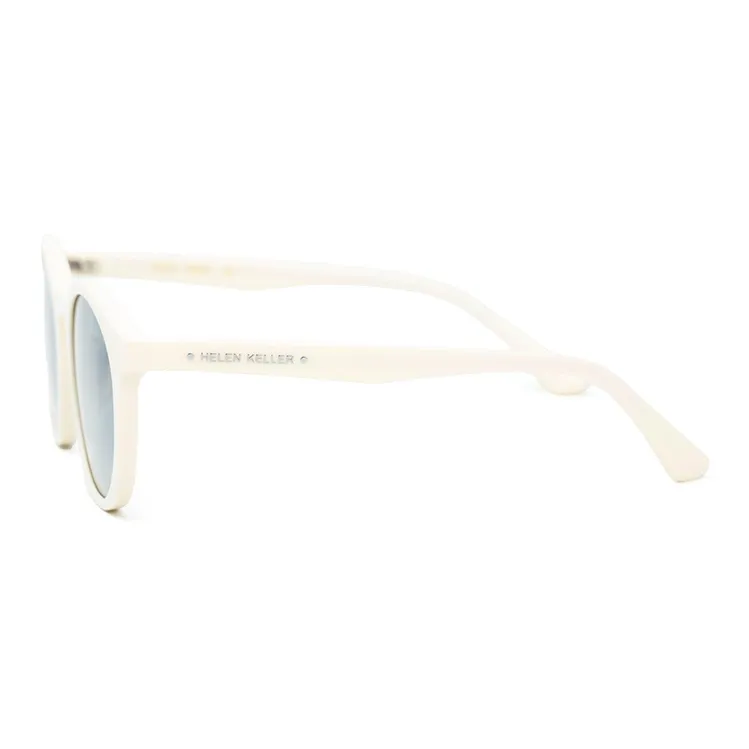 HELEN KELLER Plate Frame Oval Sunglasses Unisex-7
