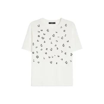 WEEKEND MaxMara Cabina Sequin Embellished Crewneck T Shirt