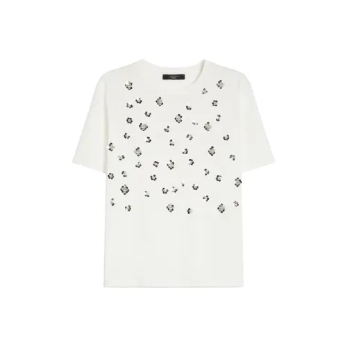 WEEKEND MaxMara Cabina Sequin Embellished Crewneck T Shirt