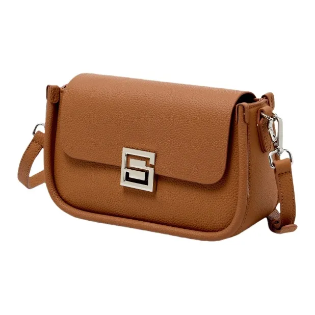 PESASRIE Top Grain Cow Leather Shoulder Bag Women's Multicolor-11