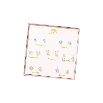 Long lasting Courtesy S925 Silver Stud Earrings Women's