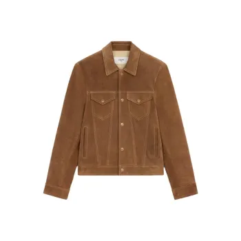 CELINE Suede Trucker Jacker