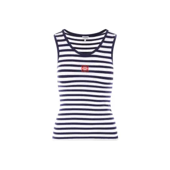LOEWE Anagram Tank Top 'White/Navy'