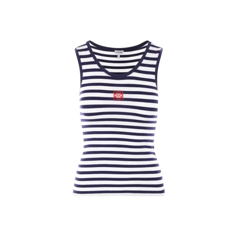LOEWE Anagram Tank Top 'White/Navy'-0