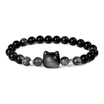 PUTUOSHANWENCHUANG Obsidian Bracelets Unisex