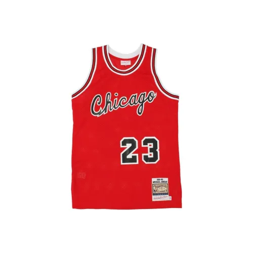 Mitchell Ness Basketball Jerseys Men Red