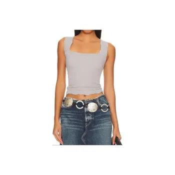FREE PEOPLE Tank Tops Women's Light Gray