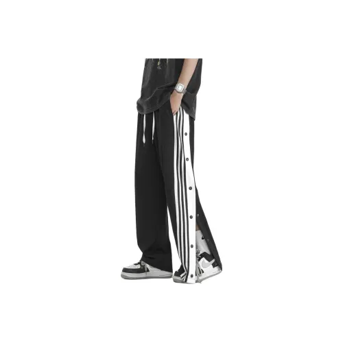 NEAR HERE Casual Pants Unisex Black