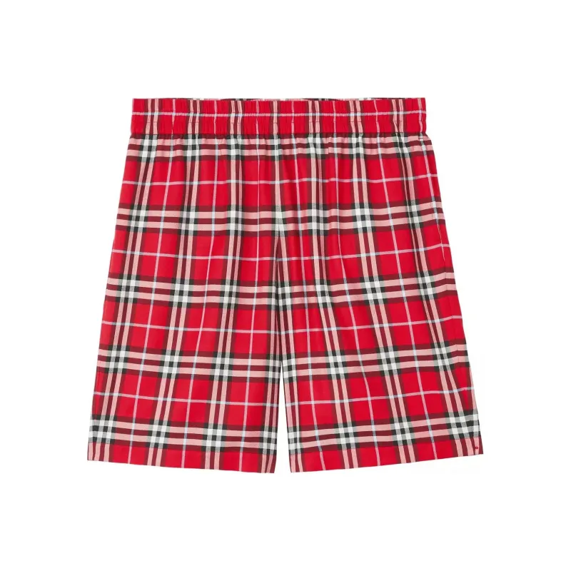Burberry Check Print Track Shorts-0