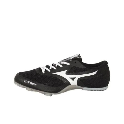Mizuno X Sprint Slip Resistant And Abrasion Resistant Functionality Black Training Track And Field Shoes Unisex Low Top