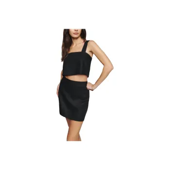 REFORMATION Lorin Linen Top Tank Tops Women's Black