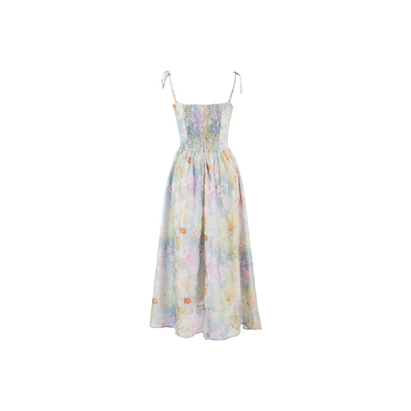 SKYA Slip Dress Women's Pink Blue-1