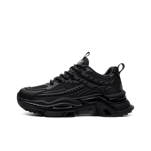 JEEP SPIRIT Cushioning Low Top Chunky Sneakers Men's Black