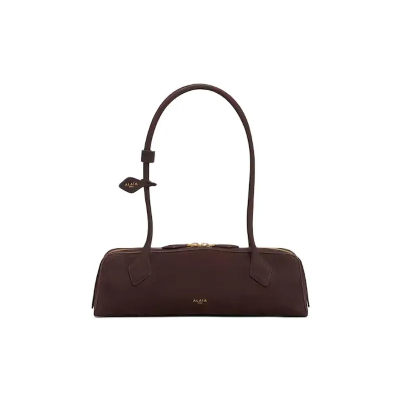 Alaia Calfskin Handbag, Shoulder Bag Medium Size Women's Gold Brown-0
