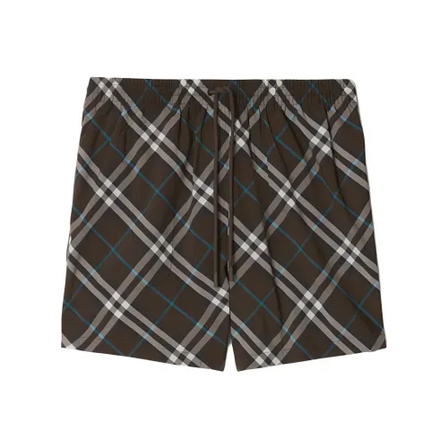 Burberry Checked Drawstring Swim Shorts