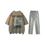 Clothing Sets (Taupe Top+Yellow Mud Pants)