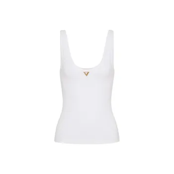 Valentino VGold Ribbed Sleeveless Tank Top