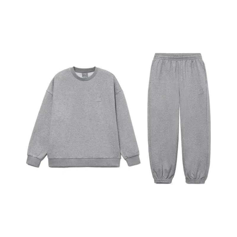 LiNing Training Series Set Unisex Heather Gray Brick+Gray-0