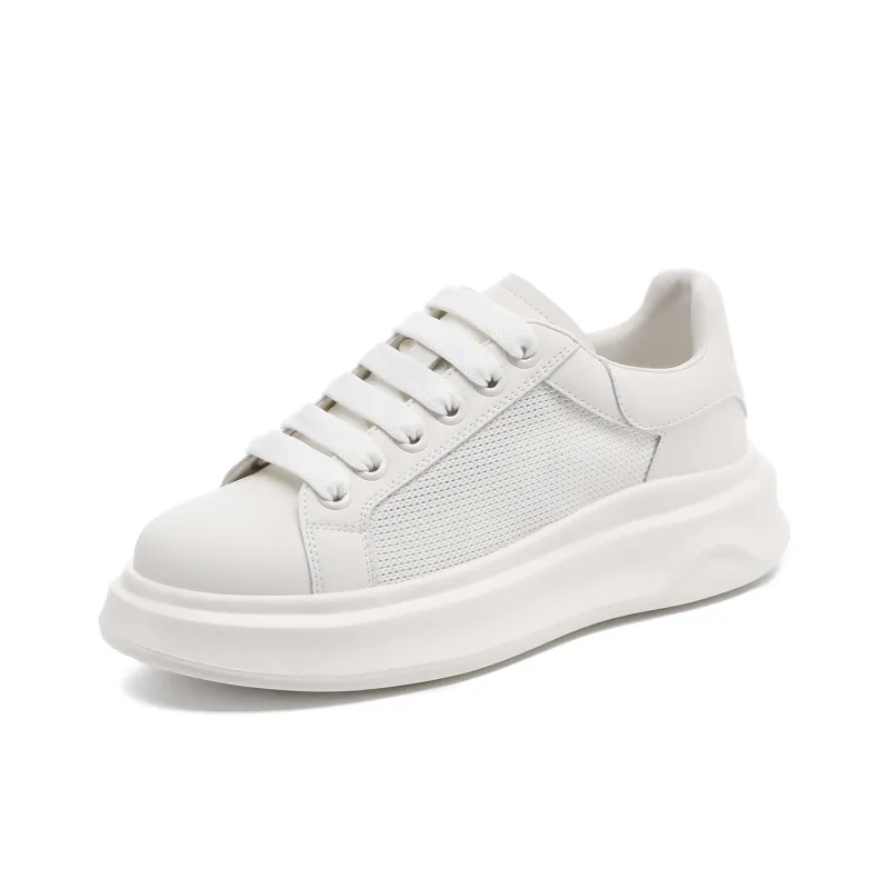 15 MINS Low Top Skateboard Shoes Women's White-1